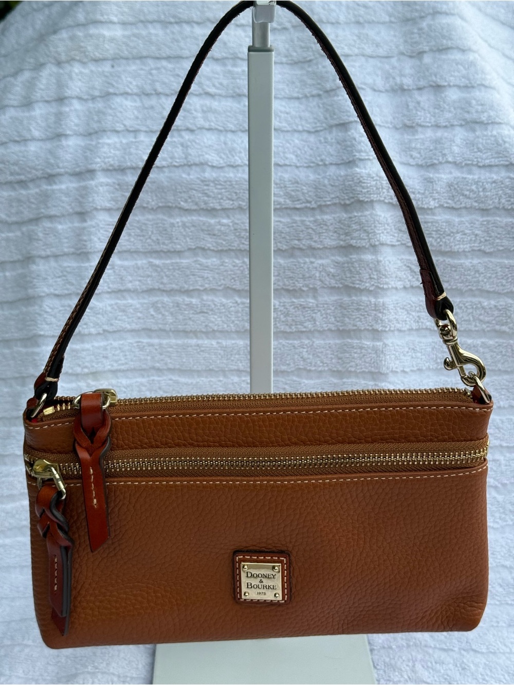 Dooney & Bourke Pebble Leather Double Zip Wristlet